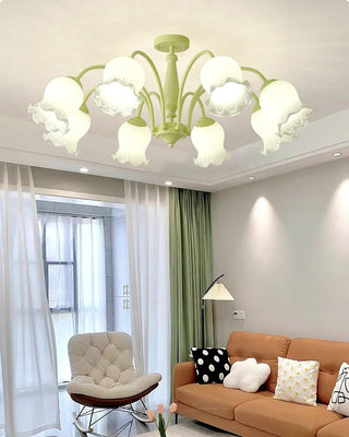 Fantasy Lily Floral Glass Chandelier