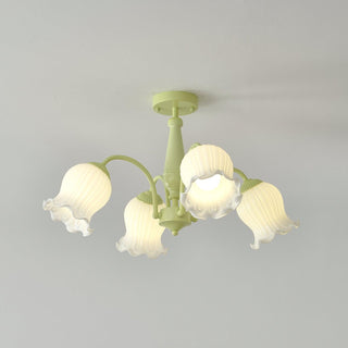 Fantasy Lily Floral Glass Chandelier