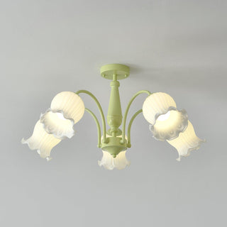 Fantasy Lily Floral Glass Chandelier