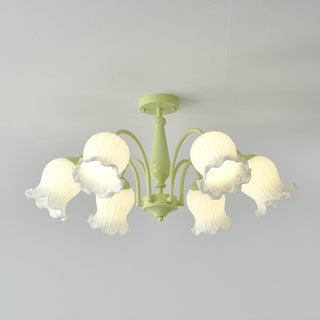 Fantasy Lily Floral Glass Chandelier