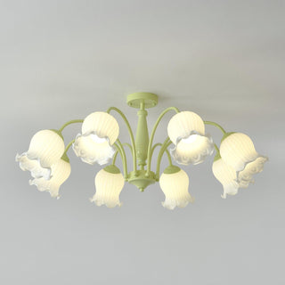 Fantasy Lily Floral Glass Chandelier