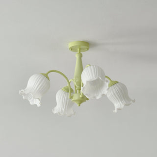 Fantasy Lily Floral Glass Chandelier