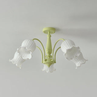 Fantasy Lily Floral Glass Chandelier
