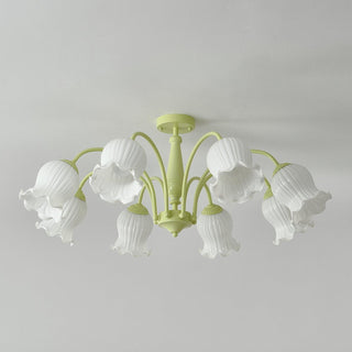 Fantasy Lily Floral Glass Chandelier