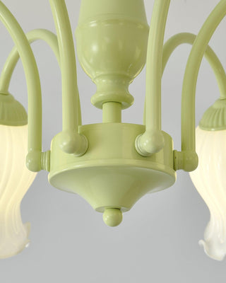 Fantasy Lily Floral Glass Chandelier