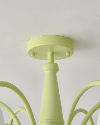 Fantasy Lily Floral Glass Chandelier