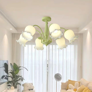 Fantasy Lily Floral Glass Chandelier