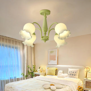 Fantasy Lily Floral Glass Chandelier
