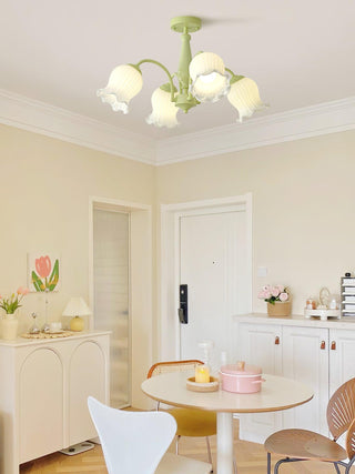 Fantasy Lily Floral Glass Chandelier