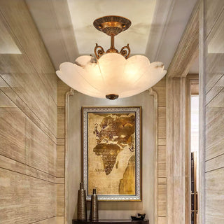 Rosemary Retro Alabaster Ceiling Light