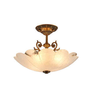 Rosemary Retro Alabaster Ceiling Light