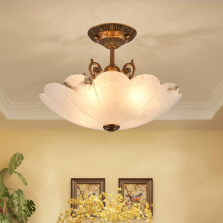 Rosemary Retro Alabaster Ceiling Light