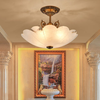 Rosemary Retro Alabaster Ceiling Light