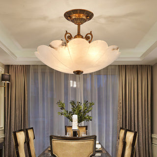 Rosemary Retro Alabaster Ceiling Light