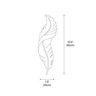 Feather Natural Resin Wall Light