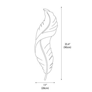 Feather Natural Resin Wall Light