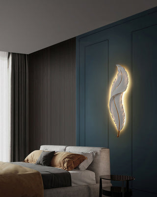 Feather Natural Resin Wall Light
