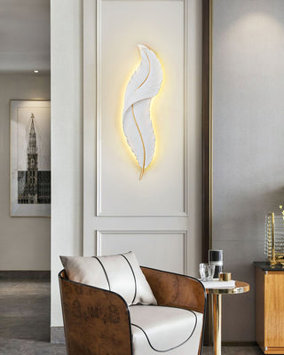 Feather Natural Resin Wall Light