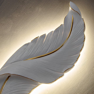 Feather Natural Resin Wall Light