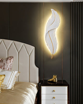 Feather Natural Resin Wall Light