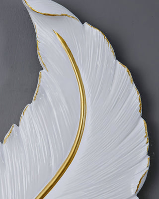 Feather Natural Resin Wall Light