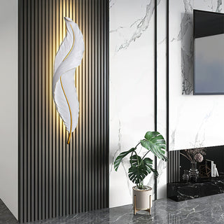Feather Natural Resin Wall Light