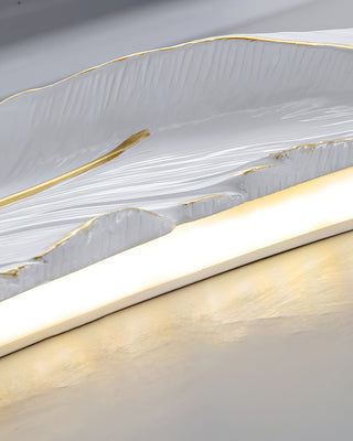 Feather Natural Resin Wall Light