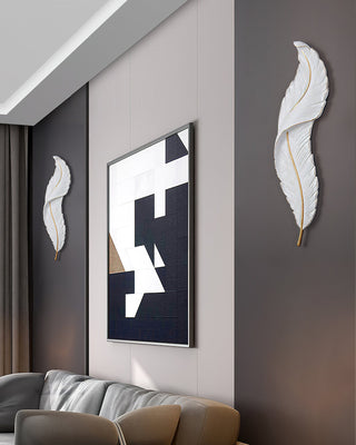 Feather Natural Resin Wall Light