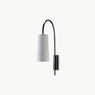Lena Curved Arm Fabric Wall Sconce