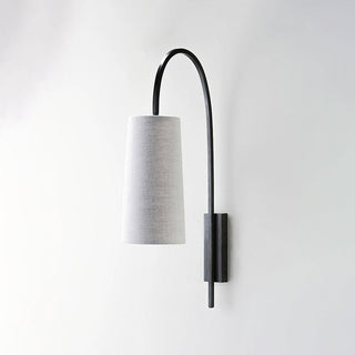 Lena Curved Arm Fabric Wall Sconce