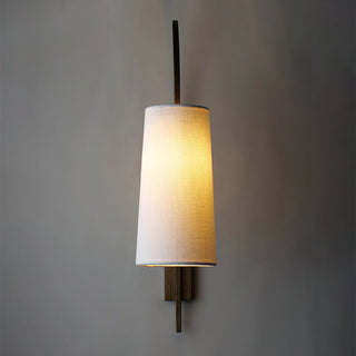 Lena Curved Arm Fabric Wall Sconce