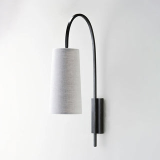 Lena Curved Arm Fabric Wall Sconce