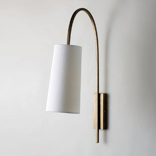 Lena Curved Arm Fabric Wall Sconce