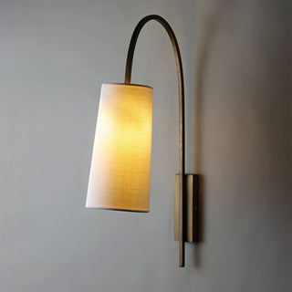 Lena Curved Arm Fabric Wall Sconce
