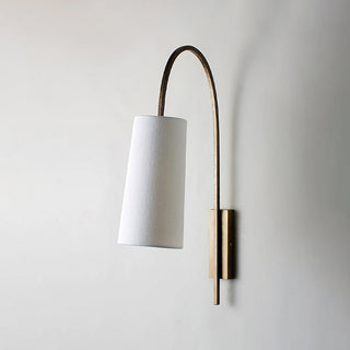 Lena Curved Arm Fabric Wall Sconce