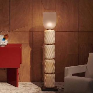 Zora Textured Stacked Floor Lamp