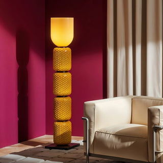 Zora Textured Stacked Floor Lamp