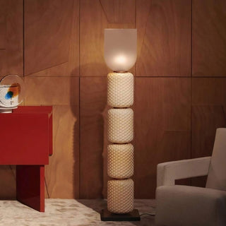 Zora Textured Stacked Floor Lamp