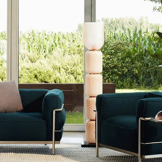 Zora Textured Stacked Floor Lamp