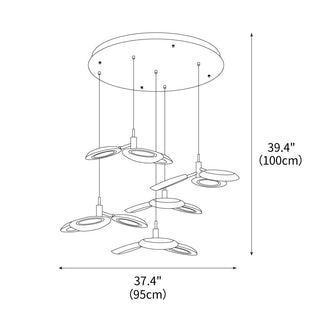 Glow Artistic Wood Chandelier