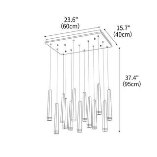 Embers Contemporary Wood Chandelier