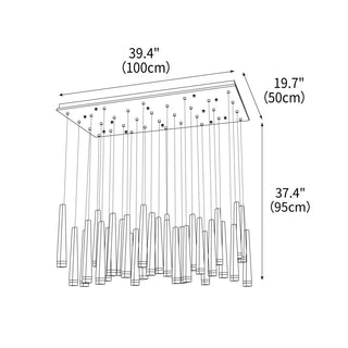 Embers Contemporary Wood Chandelier