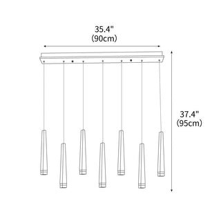 Embers Contemporary Wood Chandelier