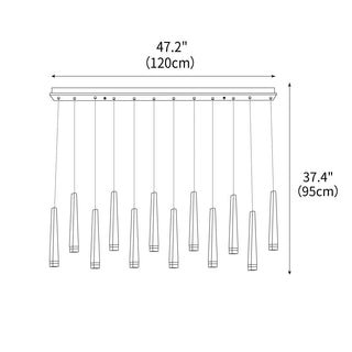 Embers Contemporary Wood Chandelier