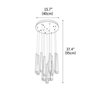 Embers Contemporary Wood Chandelier