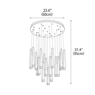 Embers Contemporary Wood Chandelier
