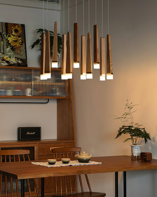 Embers Contemporary Wood Chandelier