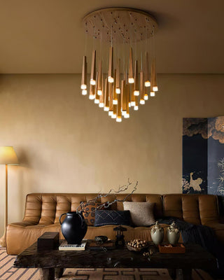 Embers Contemporary Wood Chandelier
