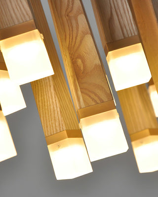 Embers Contemporary Wood Chandelier