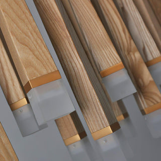 Embers Contemporary Wood Chandelier